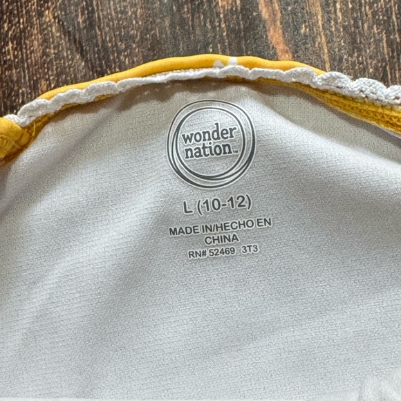 Yellow Floral Wonder Nation 10/12 One-Piece Swimsuit - Picture 2 of 2